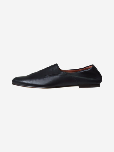 Black leather flat shoes - size EU 37 Flat Shoes Loro Piana 