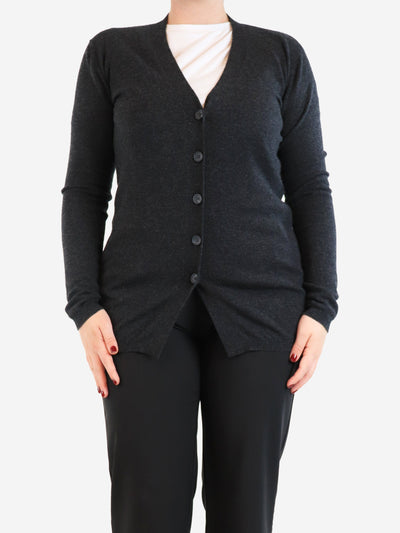 Charcoal grey cashmere cardigan - size L Knitwear I Pezzi Dipinti 