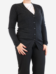 I Pezzi Dipinti Charcoal grey cashmere cardigan - size L