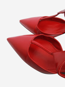 Prada Red leather solid stiletto kitten heels - size EU 39