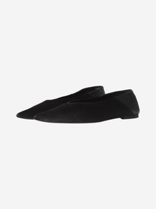 Saint Laurent Black Nour satin slippers - size EU 37.5