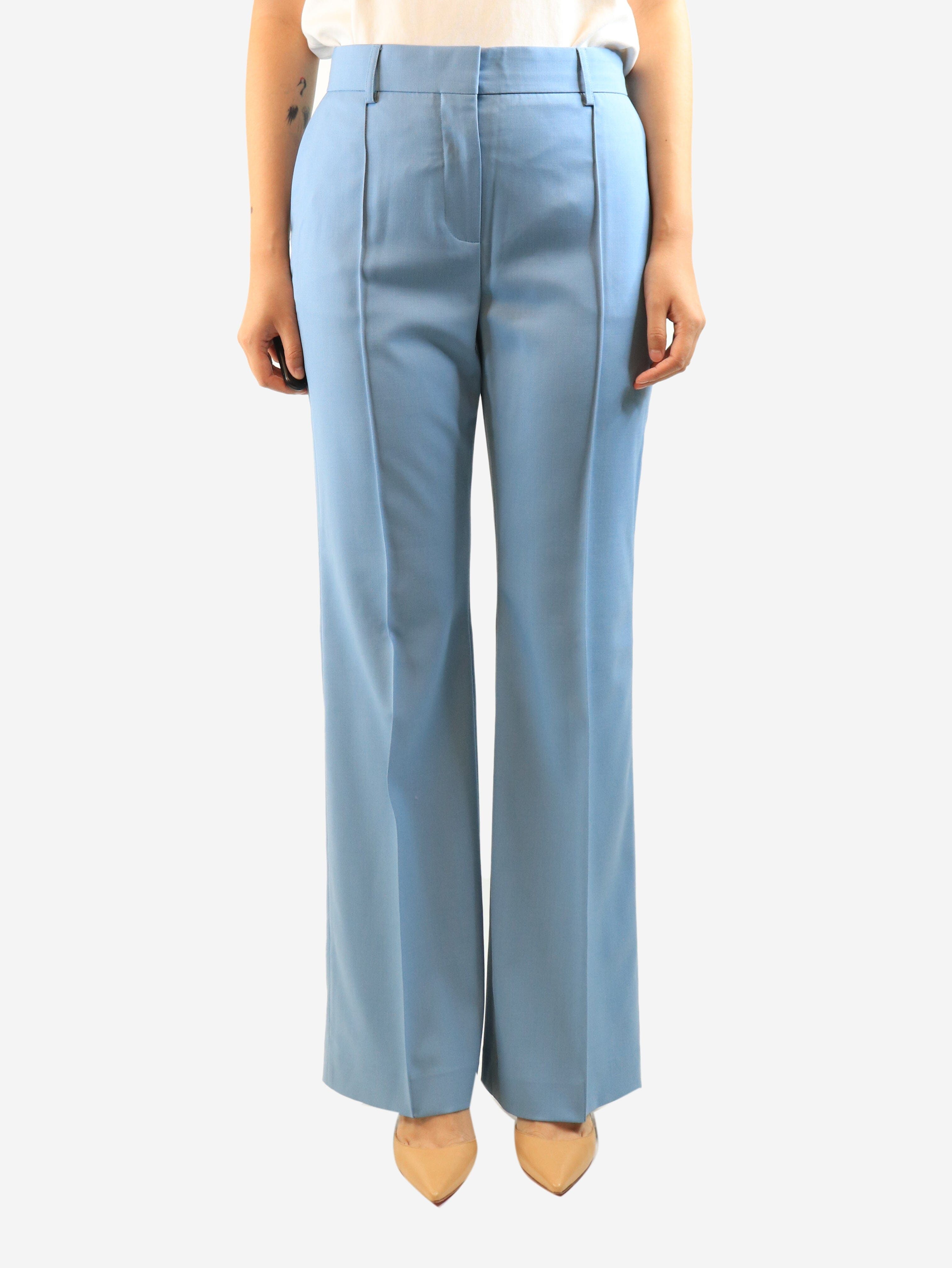 Blue wool-blend suit trousers - size UK 12 Trousers See By Chloe 