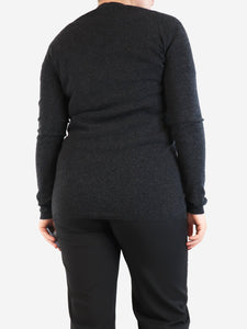 I Pezzi Dipinti Charcoal grey cashmere cardigan - size L