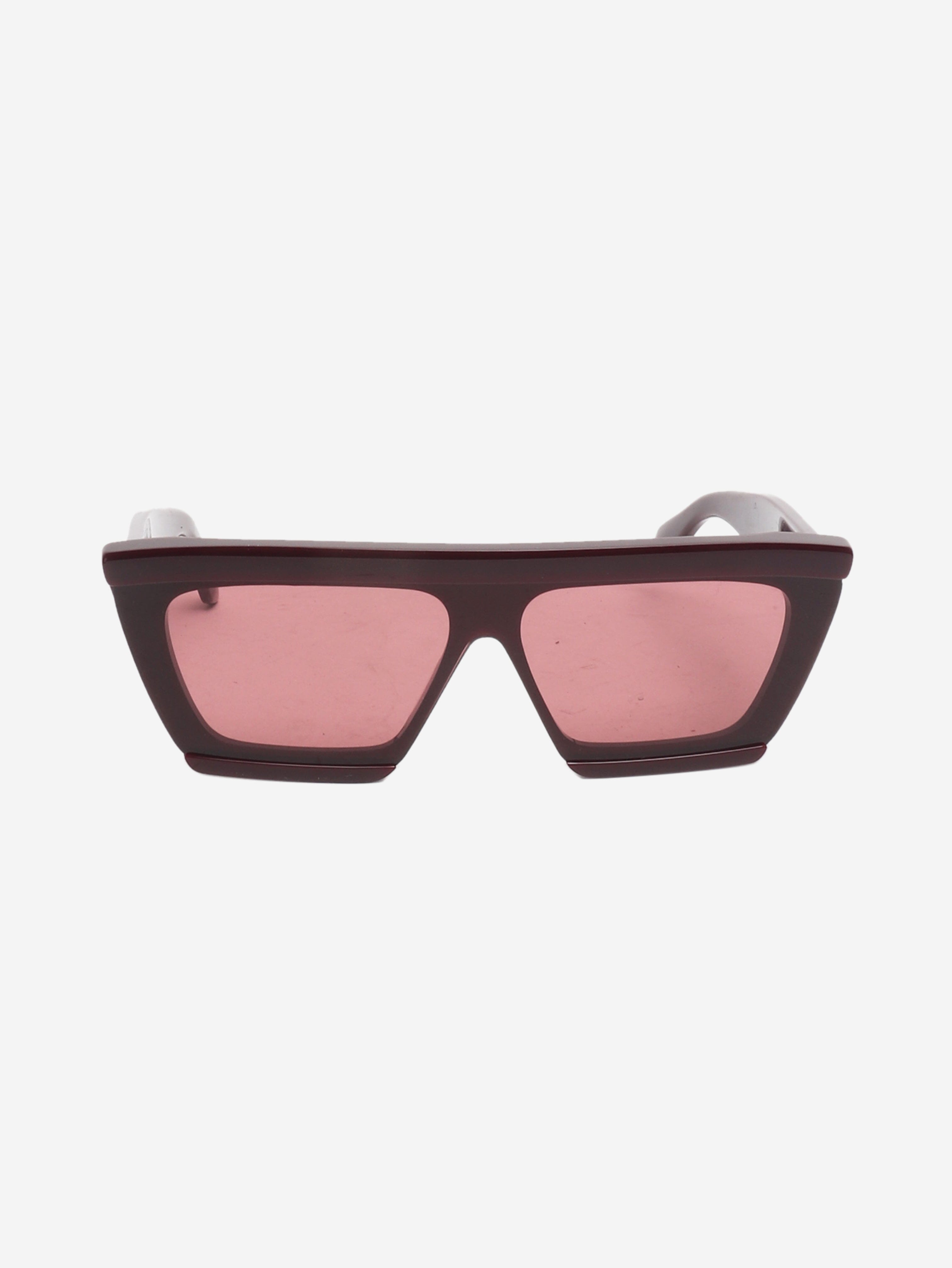 Burgundy mask sunglasses Sunglasses Alaia 