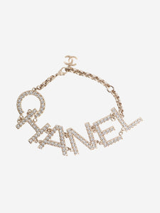 Chanel Gold rhinestone CC chocker