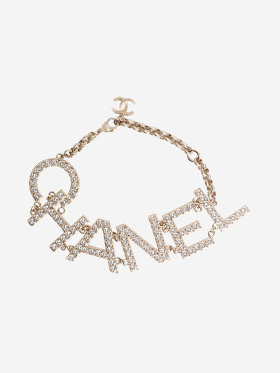 Gold rhinestone CC chocker Necklaces Chanel 