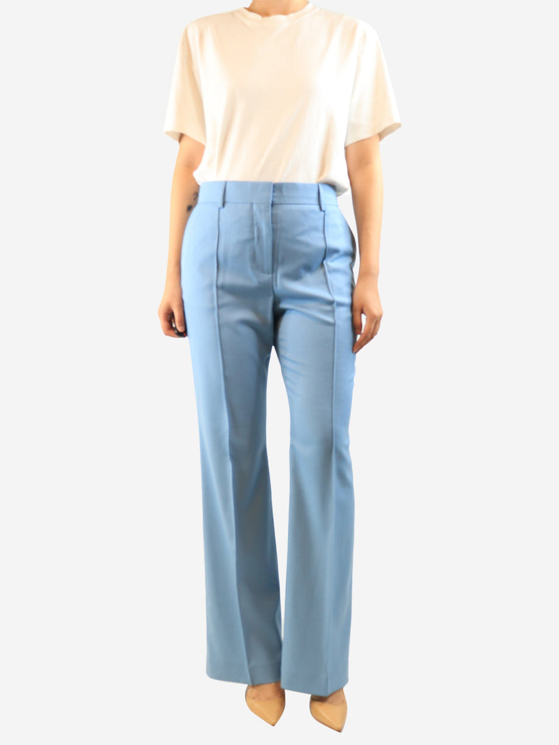 Blue wool-blend suit trousers - size UK 12 Trousers See By Chloe 