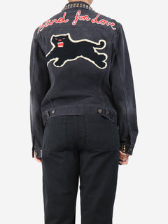 Black studded denim jacket - size UK 14 Coats & Jackets Gucci 