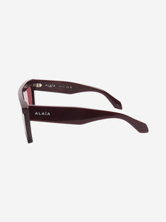 Burgundy mask sunglasses Sunglasses Alaia 