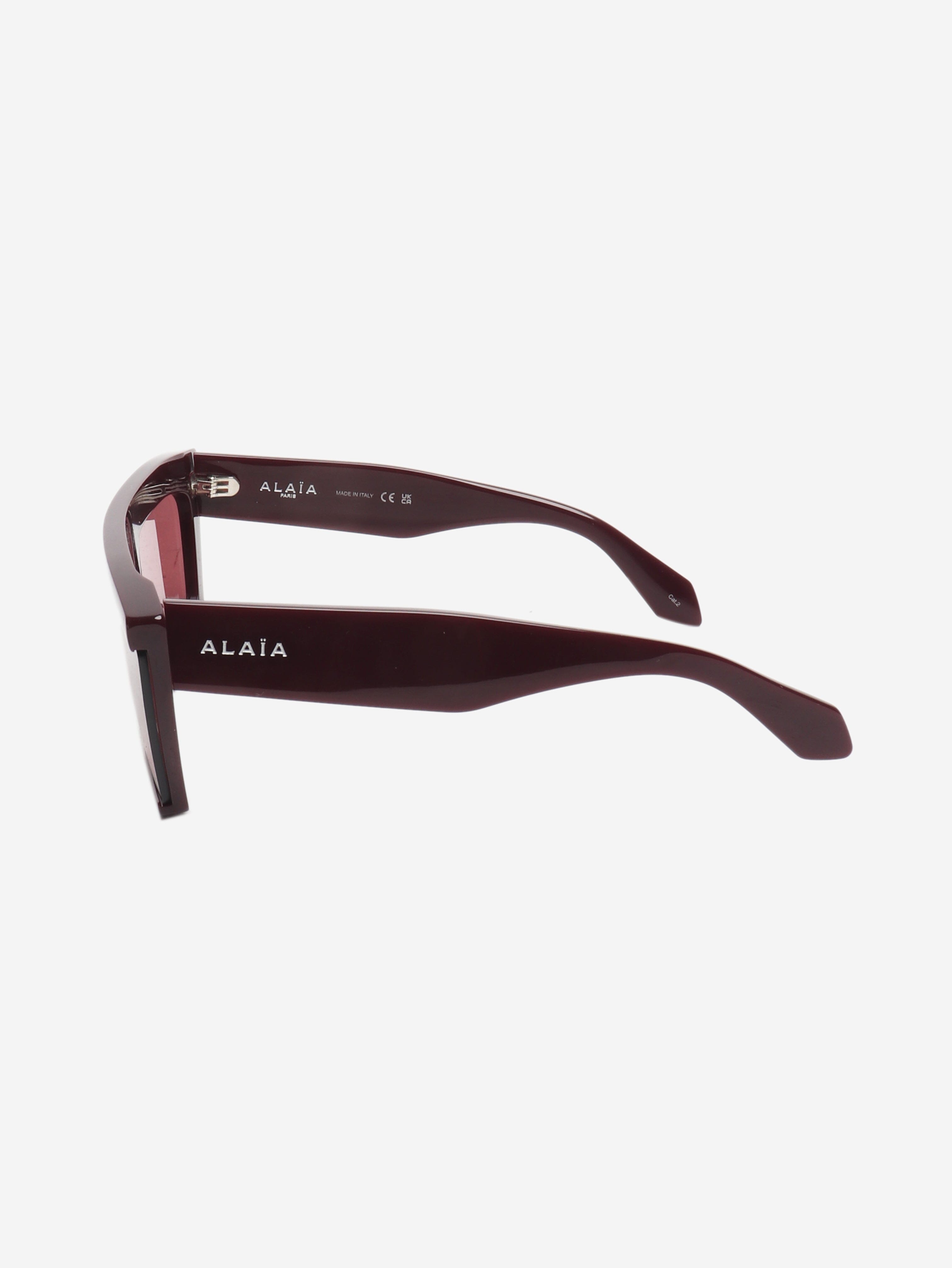 Burgundy mask sunglasses Sunglasses Alaia 
