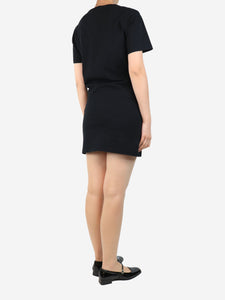 McQ Black graphic logo t-shirt dress - size M