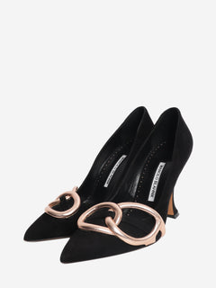 Black suede Susidad pumps - size EU 39 Heels Manolo Blahnik 
