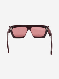 Burgundy mask sunglasses Sunglasses Alaia 