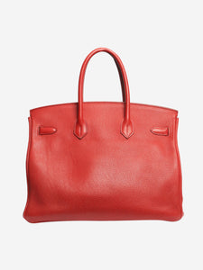 Hermes Red 2012 Birkin 35 bag in Clemence leather