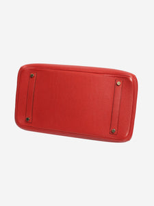 Hermes Red 2012 Birkin 35 bag in Clemence leather