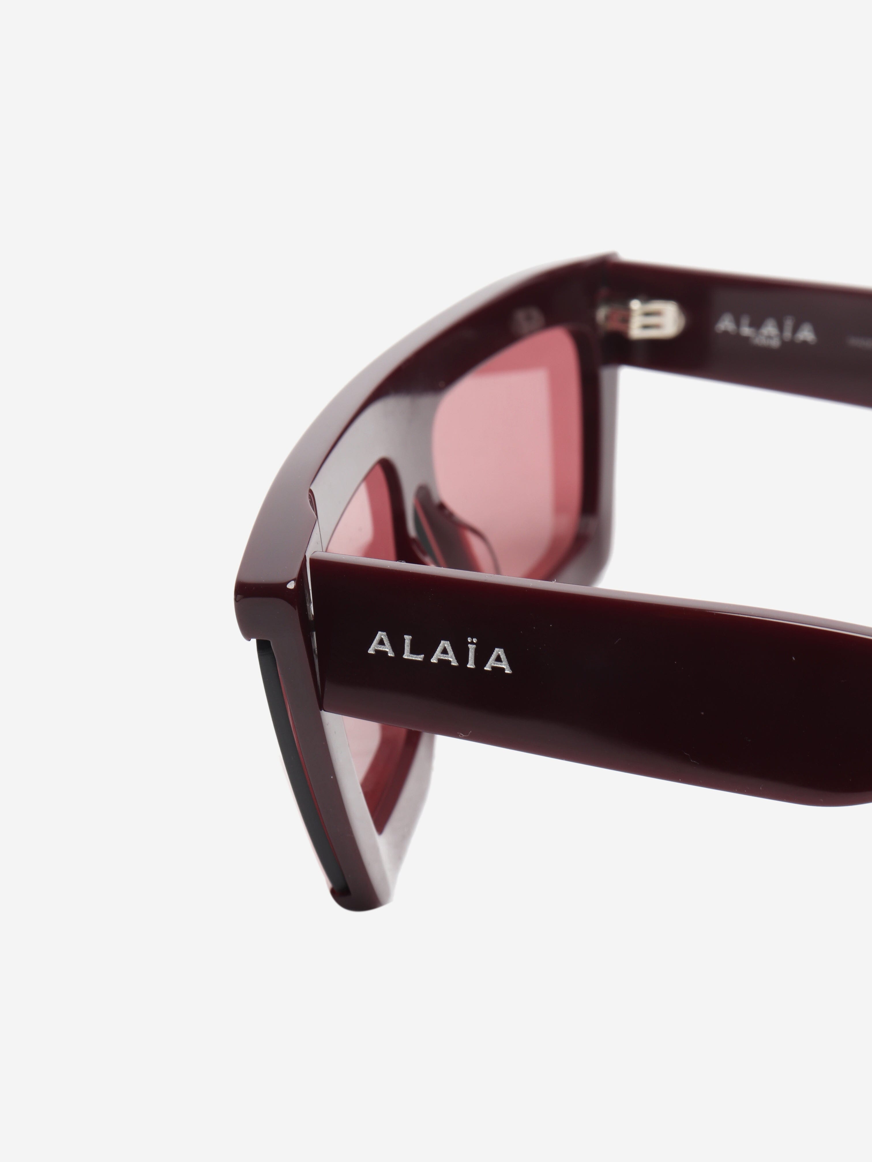 Burgundy mask sunglasses Sunglasses Alaia 