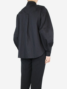 Miu Miu Black bejewelled collar shirt - size S