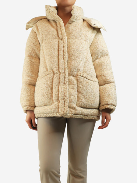 Cream Agrobate short down jacket - size UK 10 product image