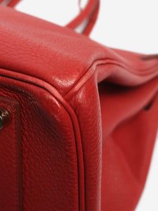 Hermes Red 2012 Birkin 35 bag in Clemence leather