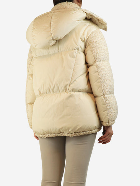 Cream Agrobate short down jacket - size UK 10 alternate image