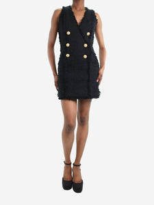 Balmain Black mini dress - size FR 34