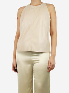 Nanushka Neutral faux-leather sleeveless top - size L