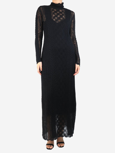 Black alpaca blend roll neck knit dress - size S Dresses Ulla Johnson 