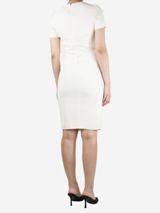 Chanel Cream double-breasted midi dress - size UK 12