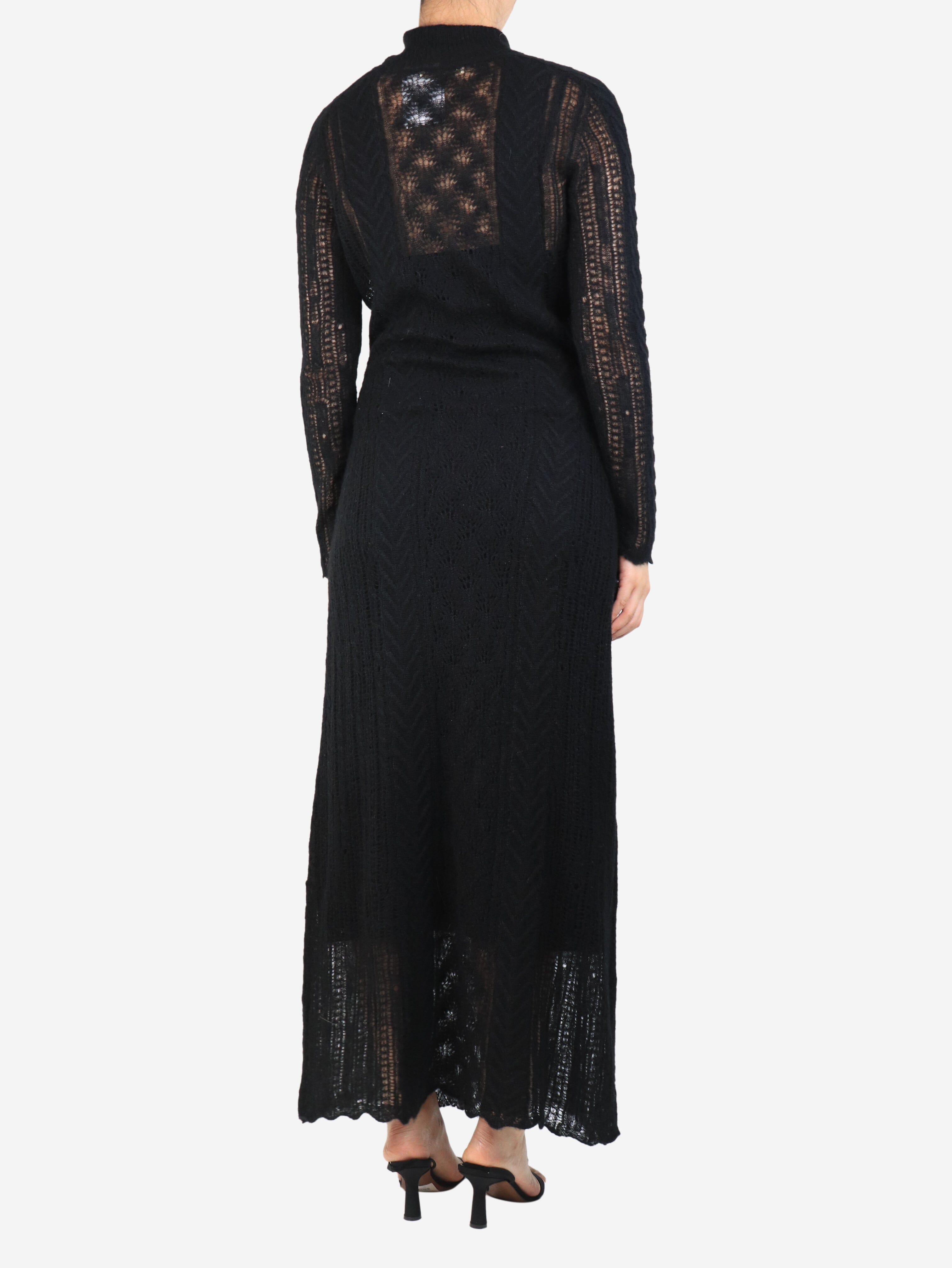 Black alpaca blend roll neck knit dress - size S Dresses Ulla Johnson 