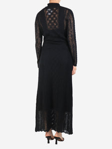 Ulla Johnson Black alpaca blend roll neck knit dress - size S