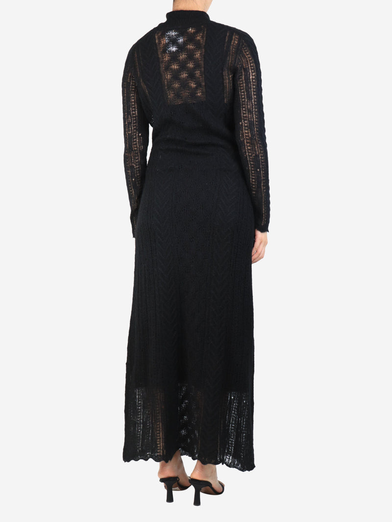 Black alpaca blend roll neck knit dress - size S Dresses Ulla Johnson 