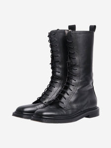 The Row Black leather ankle boots - size EU 39.5