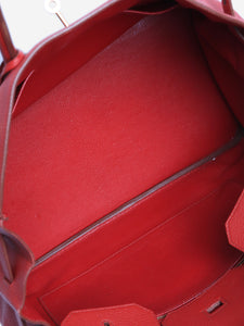 Hermes Red 2012 Birkin 35 bag in Clemence leather