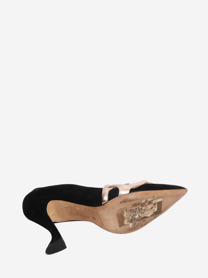 Black suede Susidad pumps - size EU 39 Heels Manolo Blahnik 