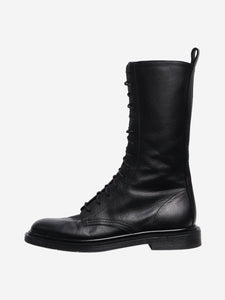 The Row Black leather ankle boots - size EU 39.5