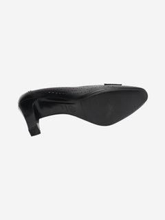 Black perforated leather pumps - size EU 40.5 Heels Chanel 