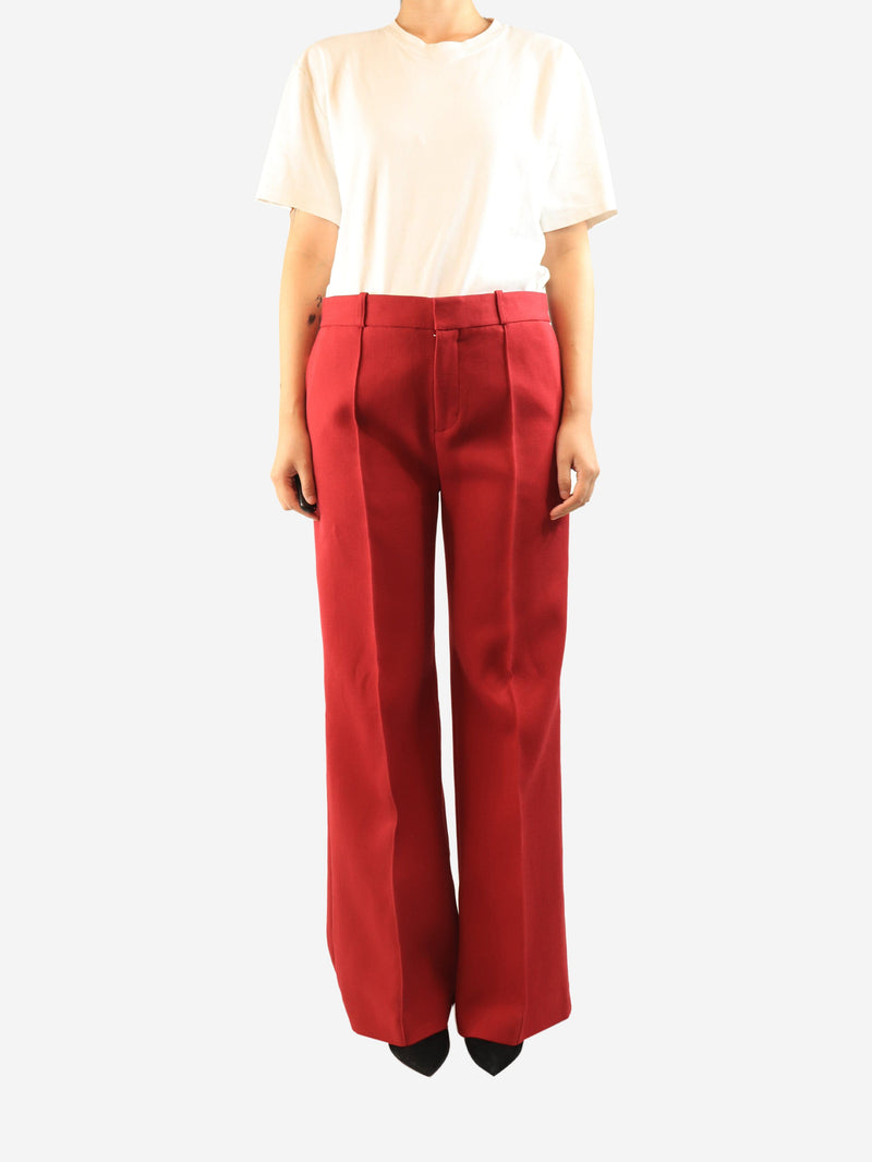 Red suit trousers - size UK 14 Trousers See By Chloe 