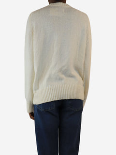 White towelled knit jumper - size XS Knitwear Loulou Studio 