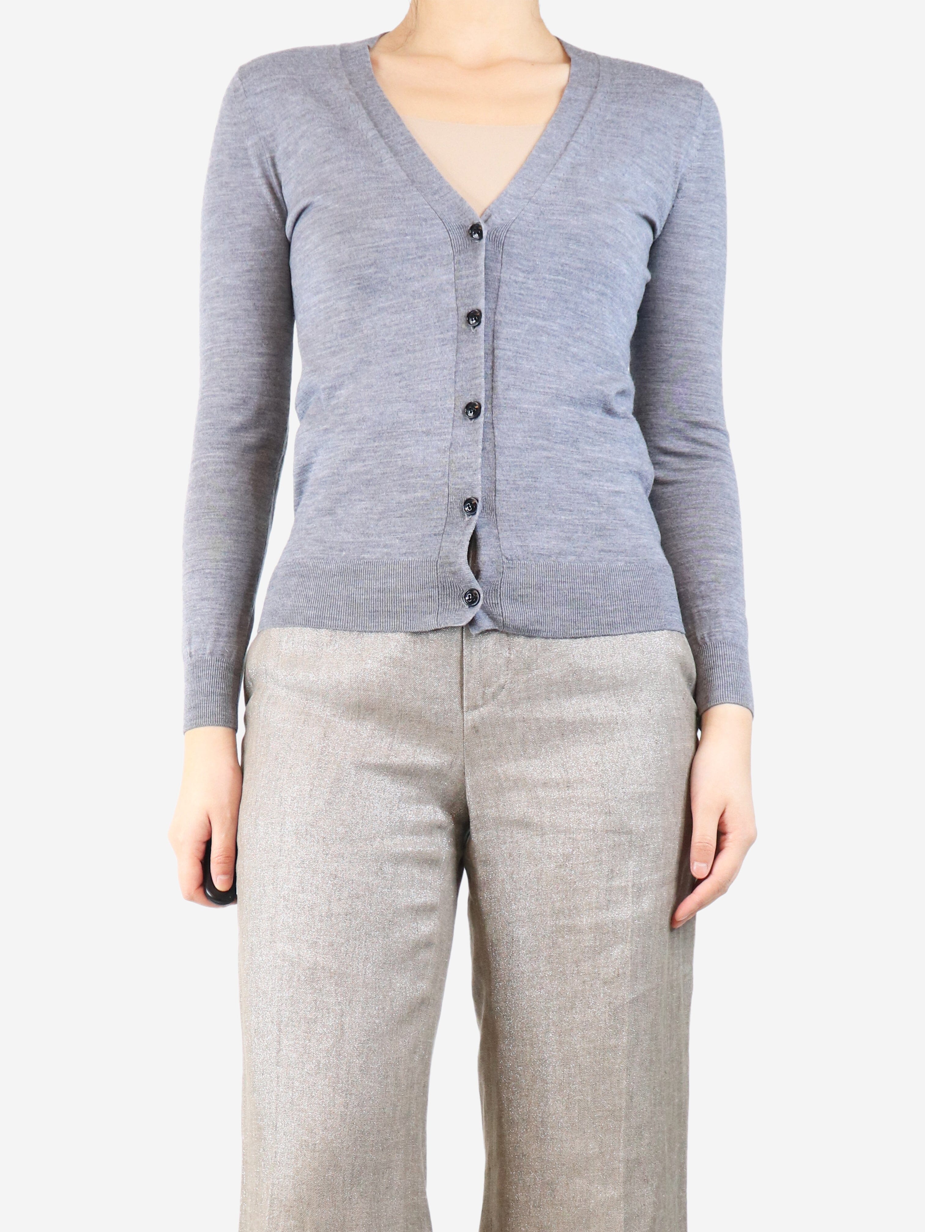 Grey thin knit cardigan - size XS Knitwear Burberry 