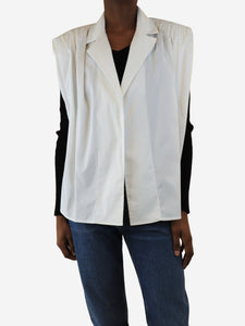 Piece of White White sleeveless shirt - size UK 4