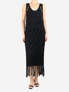 Isabel Marant Black open knit midi dress - size M
