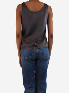 The Row Brown satin tank top - size XS