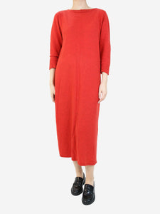 Isabel Marant Red wool-blend maxi knit dress - size FR 40