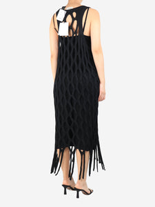 Isabel Marant Black open knit midi dress - size M