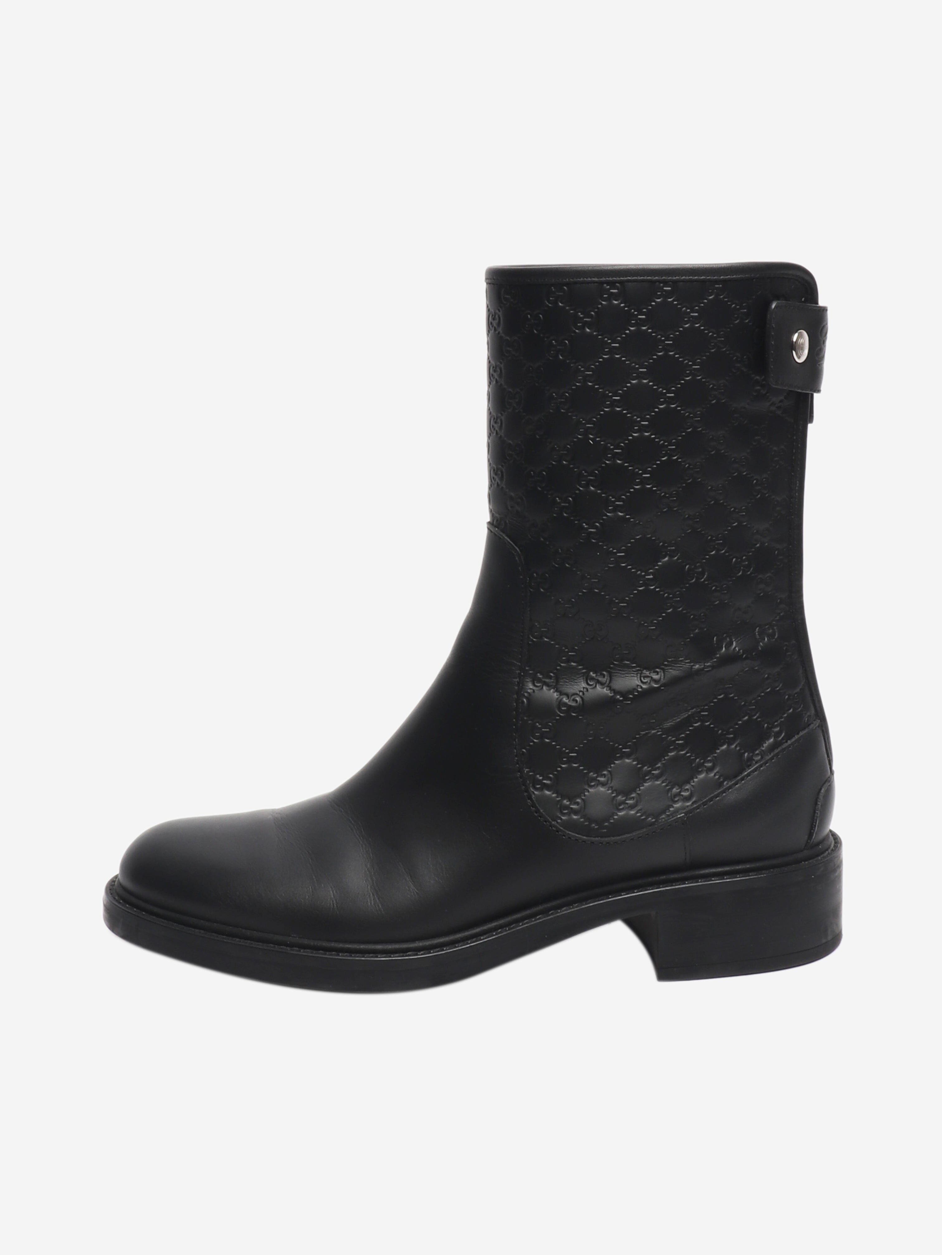 Black Guccissima leather ankle boots - size EU 35.5 Boots Gucci 
