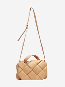 Bottega Veneta Beige Intrecciato leather shoulder bag