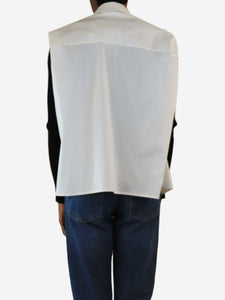 Piece of White White sleeveless shirt - size UK 4