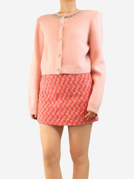 Pink embellished cardigan - size L product image