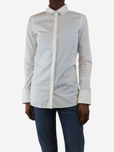 White cotton fitted shirt - size UK 10 Tops Joseph 
