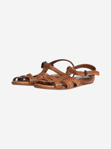 Miu Miu Brown strappy open toe sandals